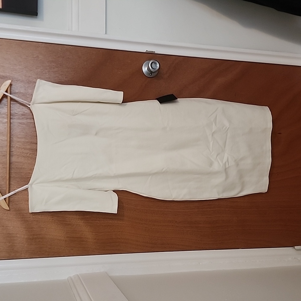 Lulus Ivory off-the-shoulder midi dress, Medium, never worn